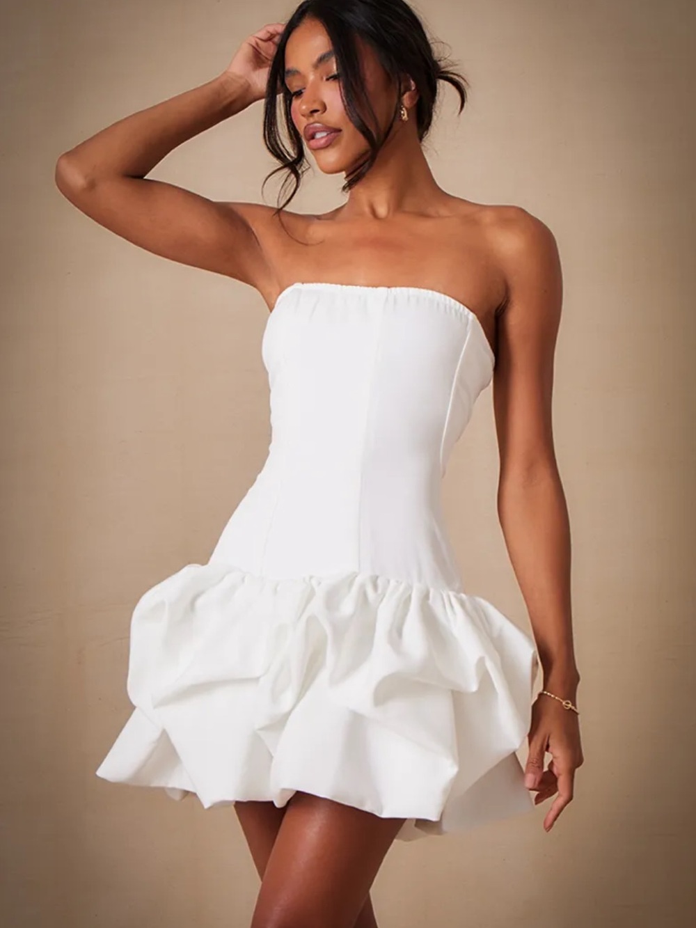 Pretty Little thing ' Strapless Ruffle Party Dress